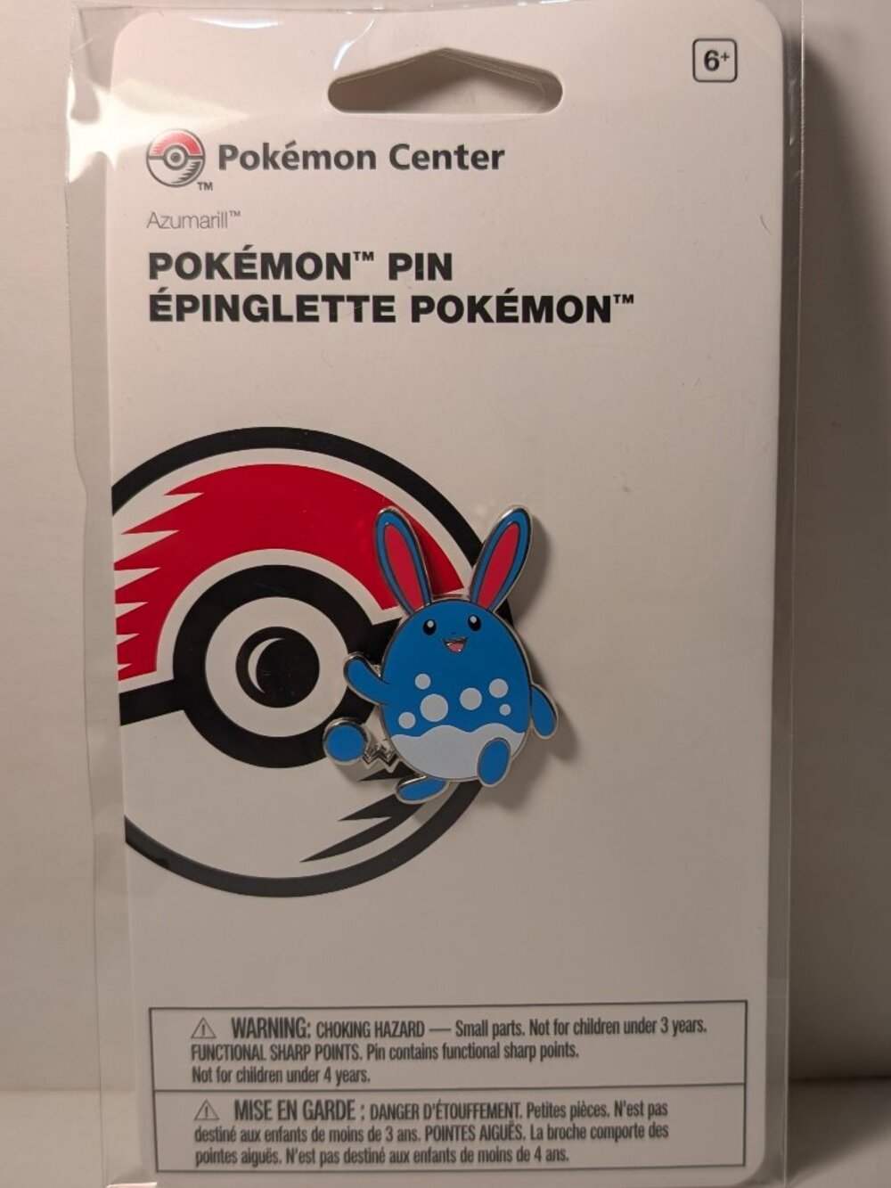 Pokemon TCG Azumarill Enamel Pin Official Nintendo Collectible Metal Badge